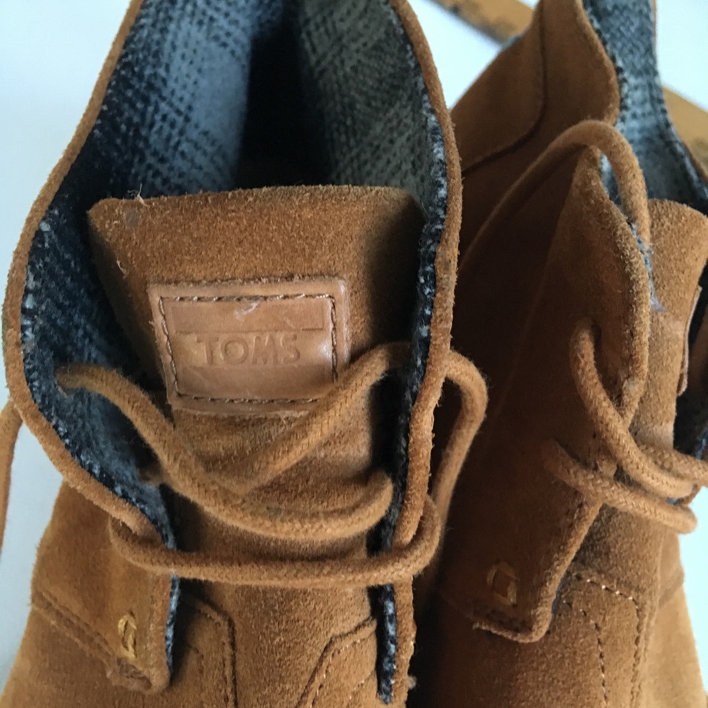 Toms suede wedge boots size 7M - Picture 8 of 8